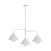 Remy Three Light Chandelier White/Opal Glass-Mid. Chandeliers-Alora-Lighting Design Store