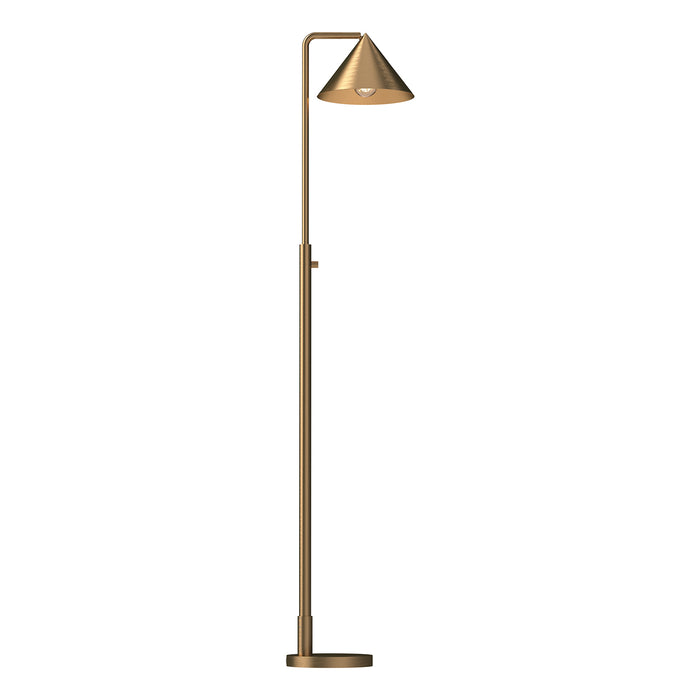 Remy One Light Floor Lamp Brushed Gold-Lamps-Alora-Lighting Design Store