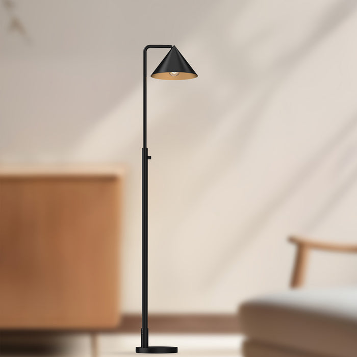 Remy One Light Floor Lamp Matte Black-Lamps-Alora-Lighting Design Store