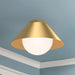 Remy One Light Flush Mount Brushed Gold/Opal Glass-Flush Mounts-Alora-Lighting Design Store
