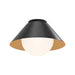 Remy One Light Flush Mount Matte Black/Opal Glass-Flush Mounts-Alora-Lighting Design Store