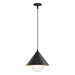 Remy One Light Pendant Matte Black/Opal Glass-Pendants-Alora-Lighting Design Store