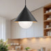 Remy One Light Pendant Matte Black/Opal Glass-Pendants-Alora-Lighting Design Store