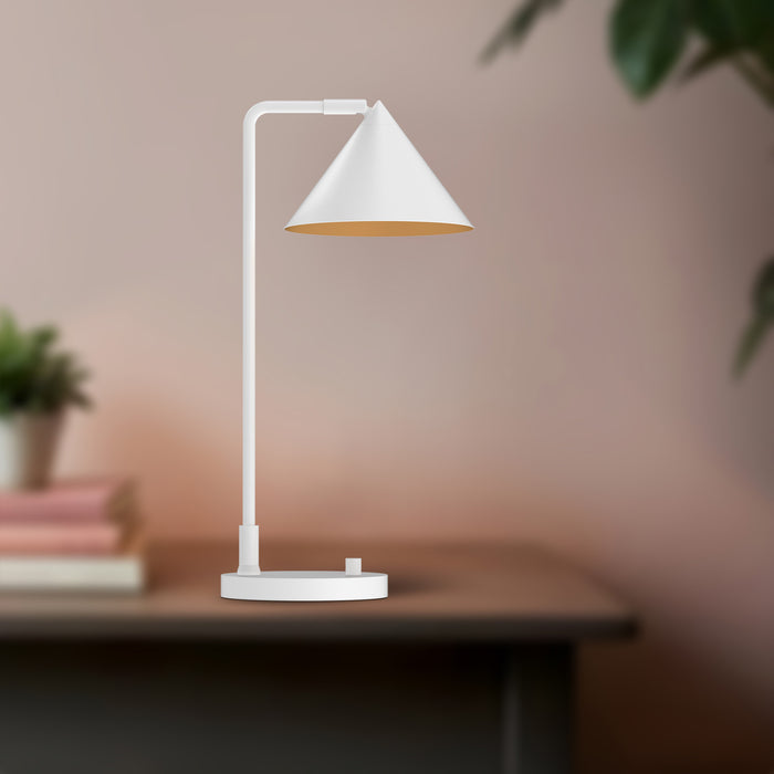 Remy One Light Table Lamp White-Lamps-Alora-Lighting Design Store