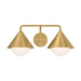 Remy Two Light Vanity Brushed Gold/Opal Glass-Bathroom Fixtures-Alora-Lighting Design Store