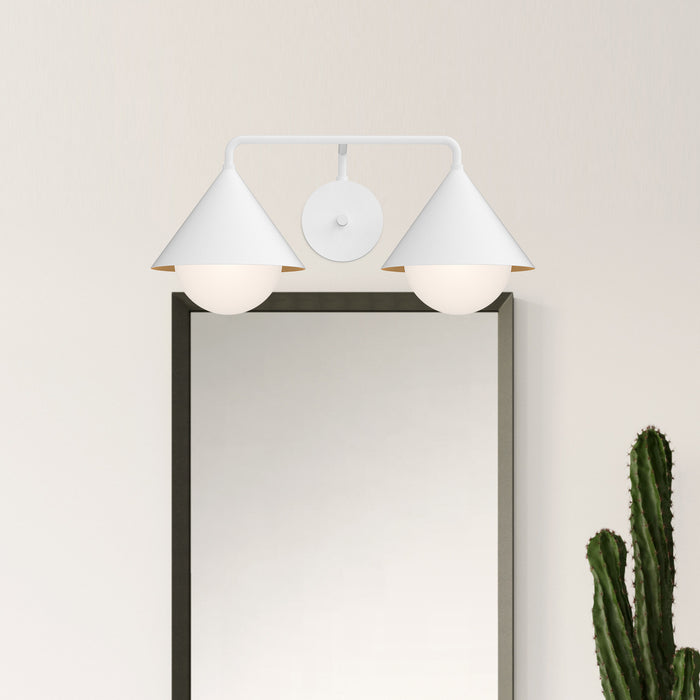 Remy Two Light Vanity White/Opal Glass-Bathroom Fixtures-Alora-Lighting Design Store