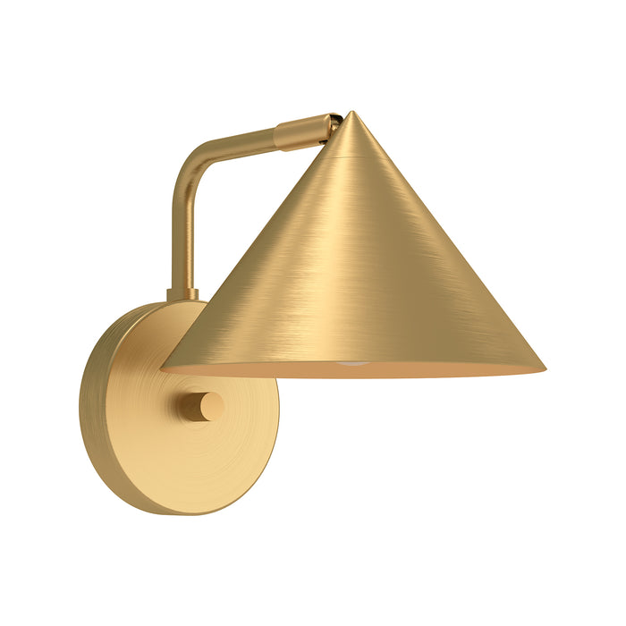 Remy One Light Wall Sconce Brushed Gold-Sconces-Alora-Lighting Design Store