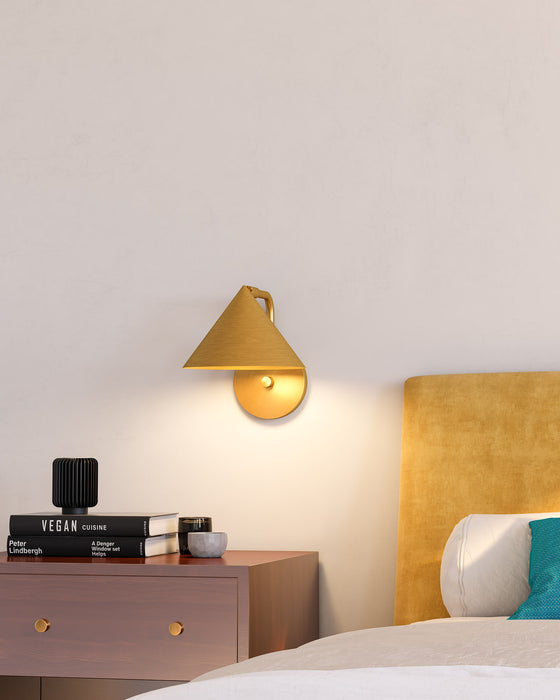 Remy One Light Wall Sconce Brushed Gold-Sconces-Alora-Lighting Design Store