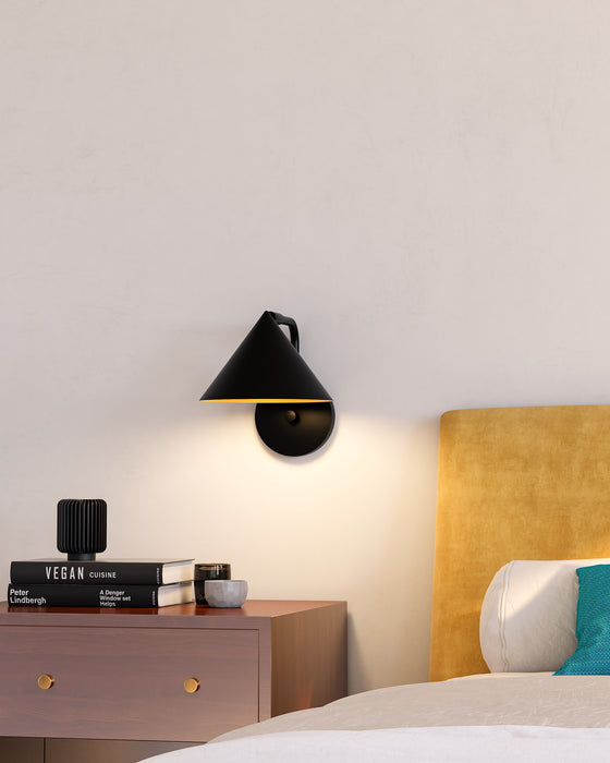 Remy One Light Wall Sconce Matte Black-Sconces-Alora-Lighting Design Store