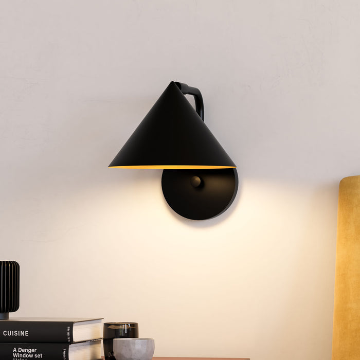 Remy One Light Wall Sconce Matte Black-Sconces-Alora-Lighting Design Store