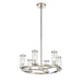 Revolve Six Light Chandelier Clear Glass/Polished Nickel-Mini Chandeliers-Alora-Lighting Design Store