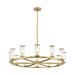 Revolve 12 Light Chandelier Clear Glass/Natural Brass-Mid. Chandeliers-Alora-Lighting Design Store