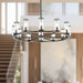 Revolve 12 Light Chandelier Clear Glass/Urban Bronze-Mid. Chandeliers-Alora-Lighting Design Store