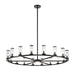 Revolve 18 Light Chandelier Clear Glass/Urban Bronze-Large Chandeliers-Alora-Lighting Design Store