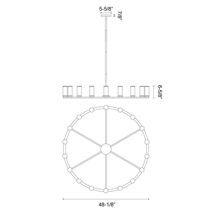 Revolve 18 Light Chandelier Clear Glass/Urban Bronze-Large Chandeliers-Alora-Lighting Design Store