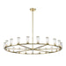 Revolve 21 Light Chandelier Clear Glass/Natural Brass-Large Chandeliers-Alora-Lighting Design Store