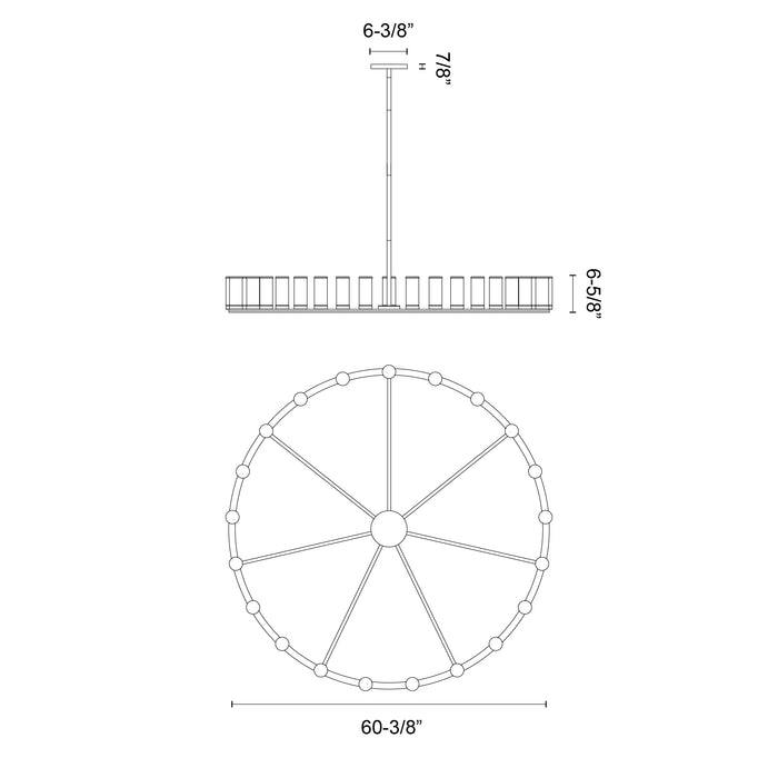 Revolve 21 Light Chandelier Clear Glass/Polished Nickel-Large Chandeliers-Alora-Lighting Design Store