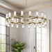 Revolve 36 Light Chandelier Clear Glass/Natural Brass-Large Chandeliers-Alora-Lighting Design Store