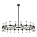 Revolve 42 Light Chandelier Clear Glass/Urban Bronze-Large Chandeliers-Alora-Lighting Design Store