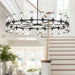 Revolve 42 Light Chandelier Clear Glass/Urban Bronze-Large Chandeliers-Alora-Lighting Design Store
