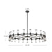 Revolve 42 Light Chandelier Clear Glass/Natural Brass-Large Chandeliers-Alora-Lighting Design Store