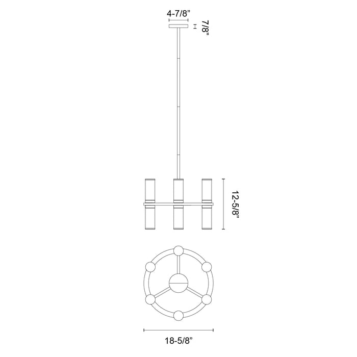 Revolve 12 Light Chandelier Clear Glass/Natural Brass-Mini Chandeliers-Alora-Lighting Design Store