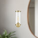 Revolve II One Light Bathroom Fixture Clear Glass/Natural Brass-Sconces-Alora-Lighting Design Store