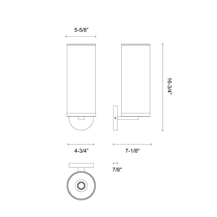 Revolve II One Light Bathroom Fixture Clear Glass/Natural Brass-Sconces-Alora-Lighting Design Store