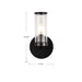 Revolve One Light Wall Sconce Clear Glass/Urban Bronze-Sconces-Alora-Lighting Design Store