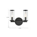 Revolve Two Light Bathroom Fixture Clear Glass/Urban Bronze-Bathroom Fixtures-Alora-Lighting Design Store
