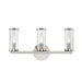 Revolve Three Light Bathroom Fixture Clear Glass/Polished Nickel-Bathroom Fixtures-Alora-Lighting Design Store