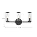 Revolve Three Light Bathroom Fixture Clear Glass/Urban Bronze-Bathroom Fixtures-Alora-Lighting Design Store