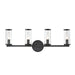 Revolve Four Light Bathroom Fixture Clear Glass/Urban Bronze-Bathroom Fixtures-Alora-Lighting Design Store