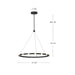 Rezz LED Pendant Black-Mid. Chandeliers-Kuzco Lighting-Lighting Design Store