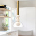 Rise LED Pendant Brushed Gold/Clear-Mini Pendants-Kuzco Lighting-Lighting Design Store