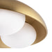 Robyn Three Light Flush Mount Brushed Gold/Opal Glass-Flush Mounts-Alora-Lighting Design Store