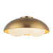 Robyn Three Light Flush Mount Brushed Gold/Opal Glass-Flush Mounts-Alora-Lighting Design Store