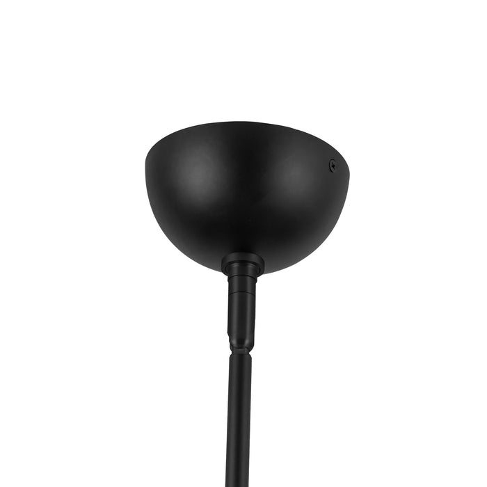 Rosemary Five Light Chandelier Matte Black/Folded White-Mid. Chandeliers-Alora-Lighting Design Store