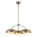 Rubio Three Light Chandelier Aged Gold/Opal Matte Glass-Mid. Chandeliers-Alora-Lighting Design Store