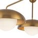 Rubio Three Light Chandelier Aged Gold/Opal Matte Glass-Mid. Chandeliers-Alora-Lighting Design Store