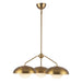 Rubio Three Light Chandelier Aged Gold/Opal Matte Glass-Mid. Chandeliers-Alora-Lighting Design Store