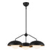Rubio Three Light Chandelier Matte Black/Opal Matte Glass-Mid. Chandeliers-Alora-Lighting Design Store