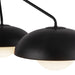 Rubio Three Light Chandelier Matte Black/Opal Matte Glass-Mid. Chandeliers-Alora-Lighting Design Store