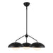 Rubio Three Light Chandelier Matte Black/Opal Matte Glass-Mid. Chandeliers-Alora-Lighting Design Store