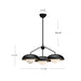 Rubio Three Light Chandelier Matte Black/Opal Matte Glass-Mid. Chandeliers-Alora-Lighting Design Store