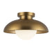 Rubio One Light Flush Mount Aged Gold/Opal Matte Glass-Flush Mounts-Alora-Lighting Design Store