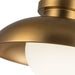 Rubio One Light Flush Mount Aged Gold/Opal Matte Glass-Flush Mounts-Alora-Lighting Design Store