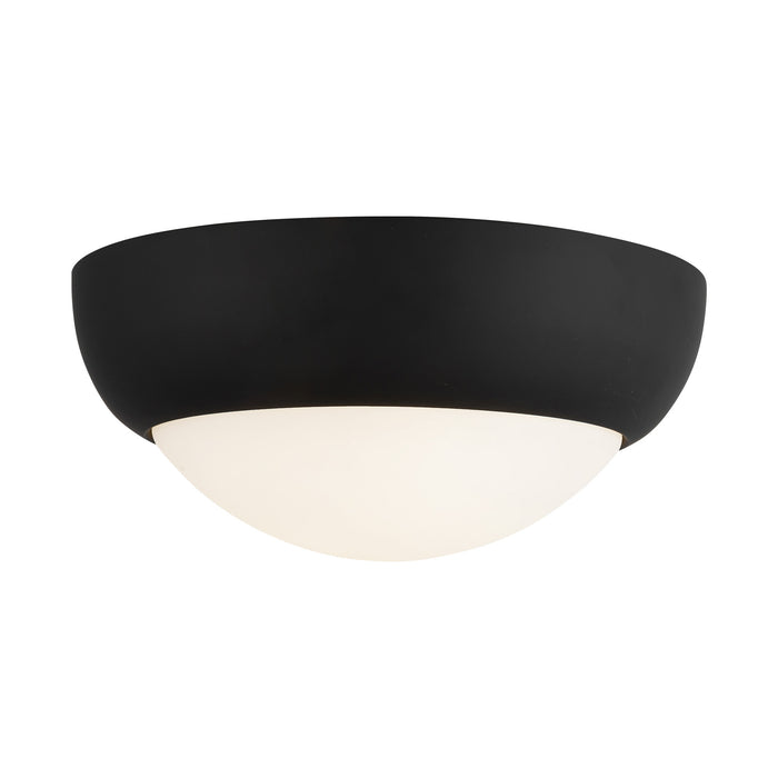 Rubio Two Light Flush Mount Matte Black/Opal Matte Glass-Flush Mounts-Alora-Lighting Design Store