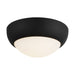 Rubio Two Light Flush Mount Matte Black/Opal Matte Glass-Flush Mounts-Alora-Lighting Design Store