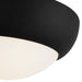 Rubio Two Light Flush Mount Matte Black/Opal Matte Glass-Flush Mounts-Alora-Lighting Design Store